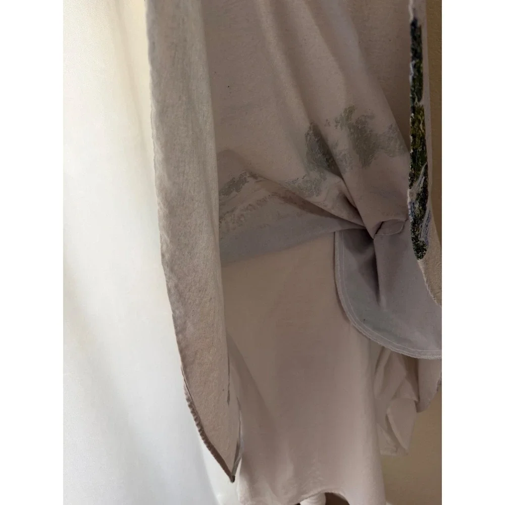 Corey Lynn Calter Winter Alpine Mountain Scene Tapestry‎ Skirt Blue White Small